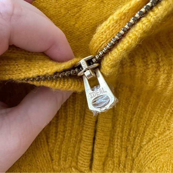 J. Crew • Golden Yellow Relaxed Half Zip Stretch Pullover Sweater - Picture 8 of 10
